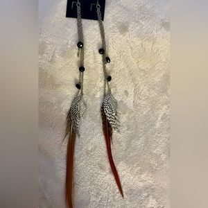 Long boho style earrings (handcrafted)